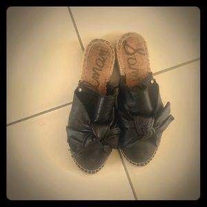 Sam Edelman Black espadrille mules